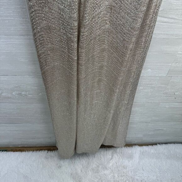 Lauren Ralph Lauren Evening Metallic Fit and Flare Gown Dress 8 - Picture 6 of 10